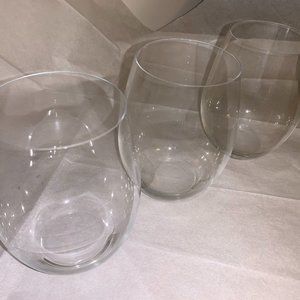 3 Riedel Stemless Wine glasses